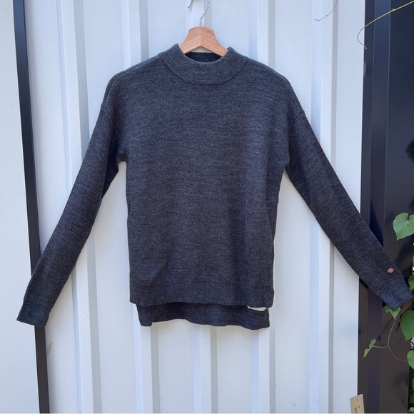 Calia Top Sweater Mock Neck Knit Womens XS Gray Long Sleeve - Picture 9 of 9